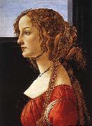 BOTTICELLI, Sandro Portrait of a Young Woman after oil painting reproduction